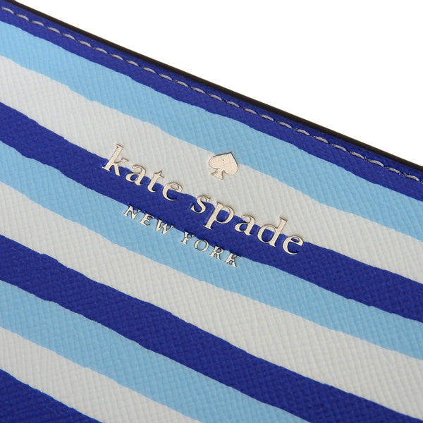 ケイトスペード 財布 レディース 二つ折り財布 アウトレット ブルーマルチ スカイラー ミディアムコンパクトバイフォールドウォレット schuyler med compact KG677-403 KATE SPADE