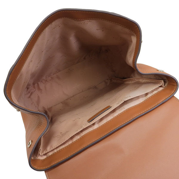 ケイトスペード バッグ レディース リュック リュックサック バックパック アウトレット レザー ブラウン レナ lena flap backpack KH437-200 KATE SPADE A4対応