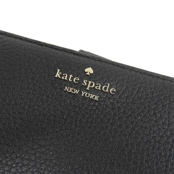 ケイトスペード 財布 レディース 二つ折り財布 アウトレット レザー ブラック レナ ミディアムコンパクトバイフォールドウォレット LENA MEDIUM COMPACT BIFOLD WALLET KH787-001 KATE SPADE