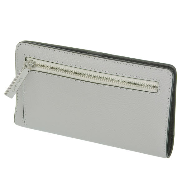 ケイトスペード 財布 レディース 長財布 アウトレット レザー グレー×ホワイト マディソン madison lg slim bifold KI367-020 KATE SPADE
