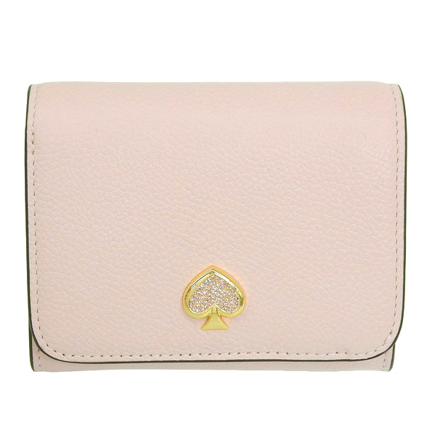 ケイトスペード 財布 レディース 二つ折り財布 アウトレット ペブルレザー ピンク ケイラ kayla embellished hardware sma KK113-650 KATE SPADE