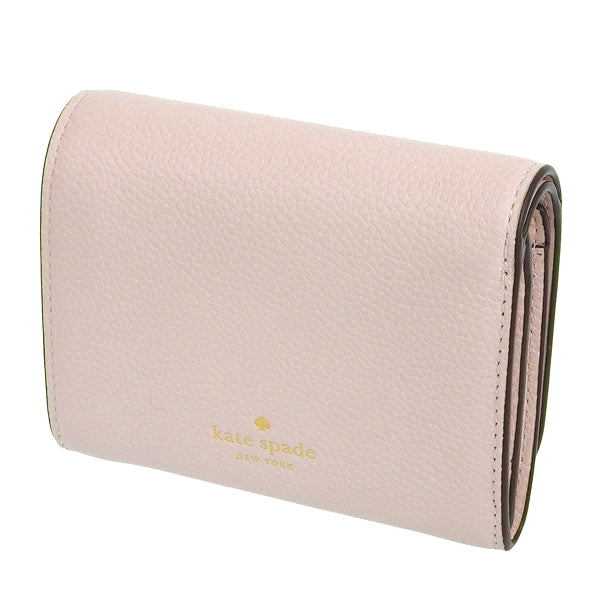 ケイトスペード 財布 レディース 二つ折り財布 アウトレット ペブルレザー ピンク ケイラ kayla embellished hardware sma KK113-650 KATE SPADE