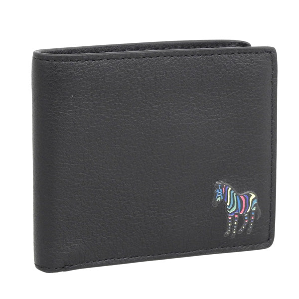 ポールスミス 財布 メンズ 二つ折り財布 ブラック WALLET B COIN M2A6078-KZEBRA-79 PAUL SMITH 一粒万倍日 母の日 土日祝も毎日発送します