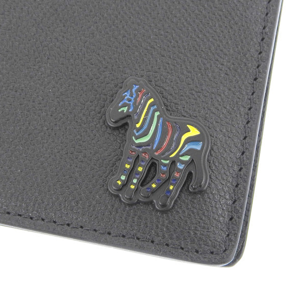 ポールスミス 財布 メンズ 二つ折り財布 レザー ブラック ゼブラ WALLET BILLFOLD COIN M2A6078-NMUZEB-79 PAUL SMITH