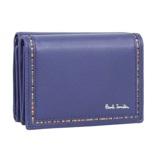 ポールスミス 財布 レディース アウトレット 三つ折り財布 レザー ブルー BPS275 PSMSW0244 PAUL SMITH bps27530