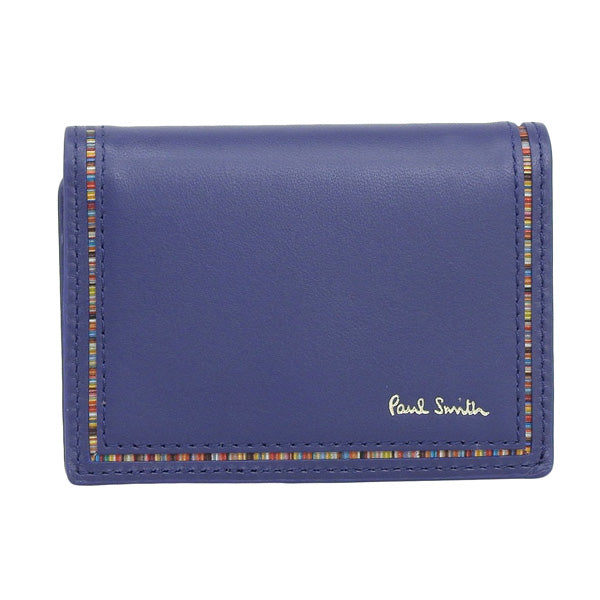 ポールスミス 財布 レディース アウトレット 三つ折り財布 レザー ブルー BPS275 PSMSW0244 PAUL SMITH bps27530