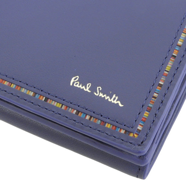 ポールスミス 財布 レディース アウトレット 三つ折り財布 レザー ブルー BPS275 PSMSW0244 PAUL SMITH bps27530