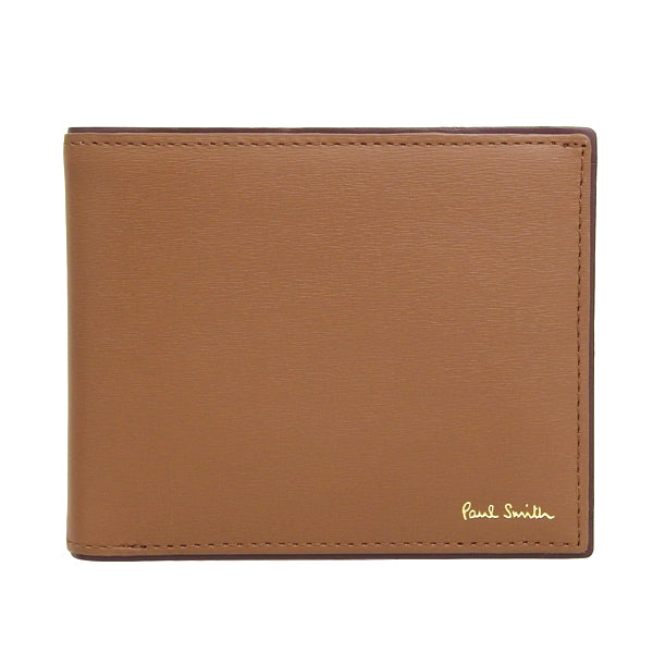 ポールスミス 財布 メンズ 二つ折り財布 アウトレット レザー タン PSMSW0285 PAUL SMITH 一粒万倍日 母の日 土日祝も毎日発送します