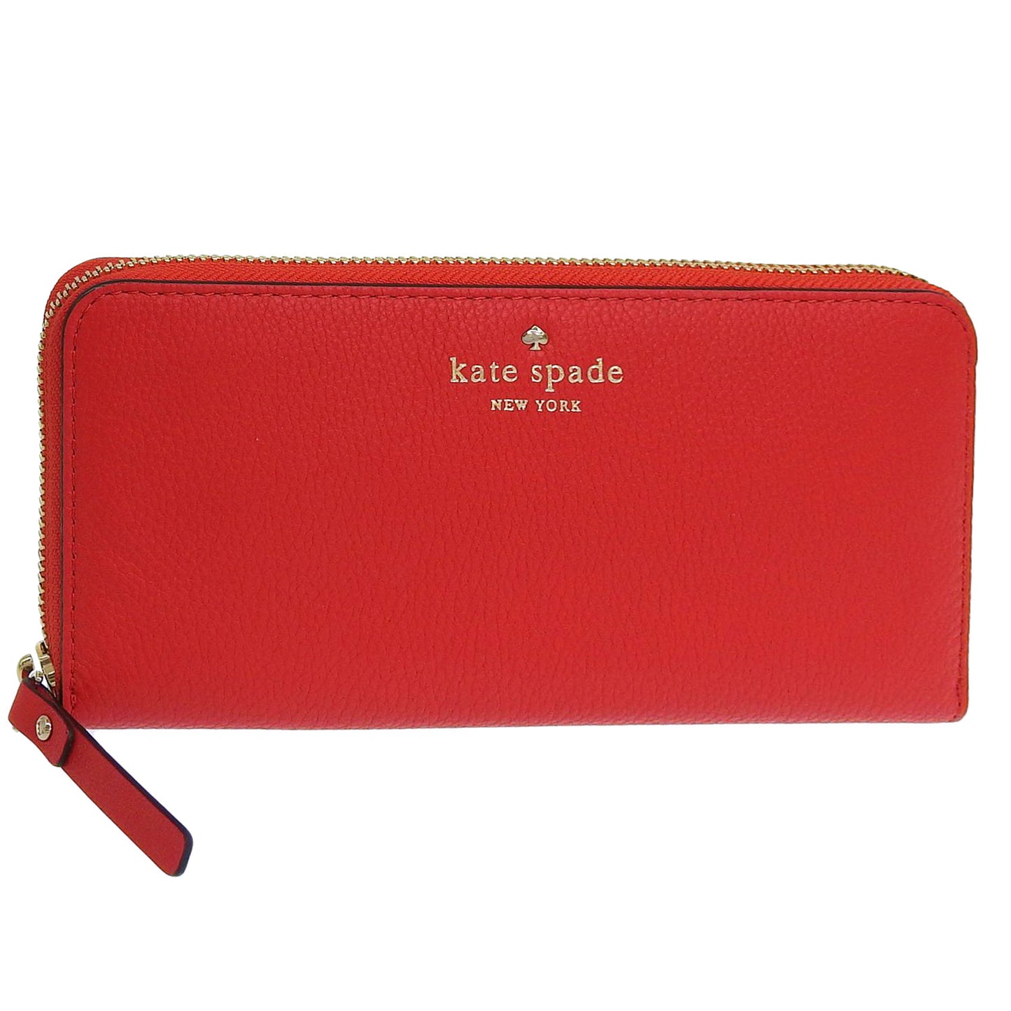 ケイトスペード KATE SPADE レディース ラウンドファスナー長財布 チェリーレッド レザー pwru1801-635