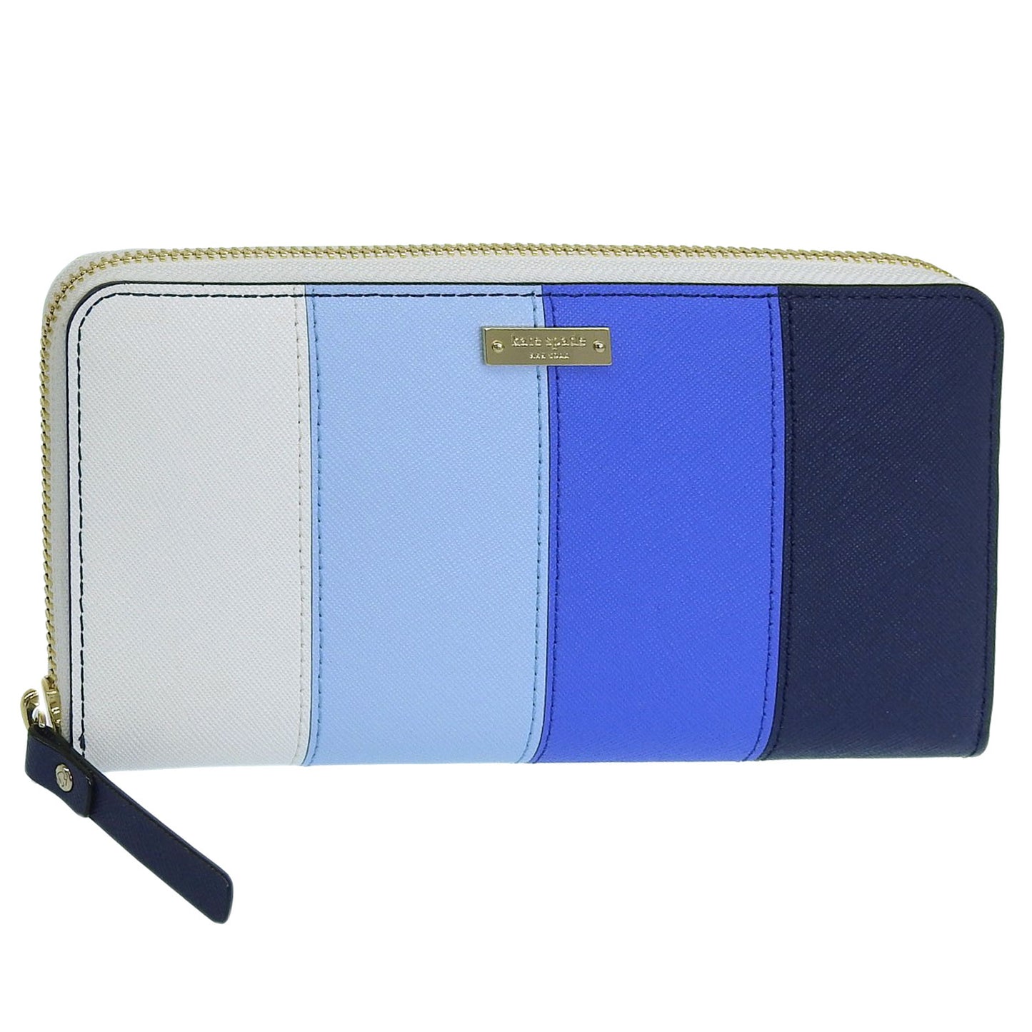 ケイトスペード KATE SPADE ラウンドファスナー長財布 レディース オーシャンブルーマルチ レザー pwru4975-416