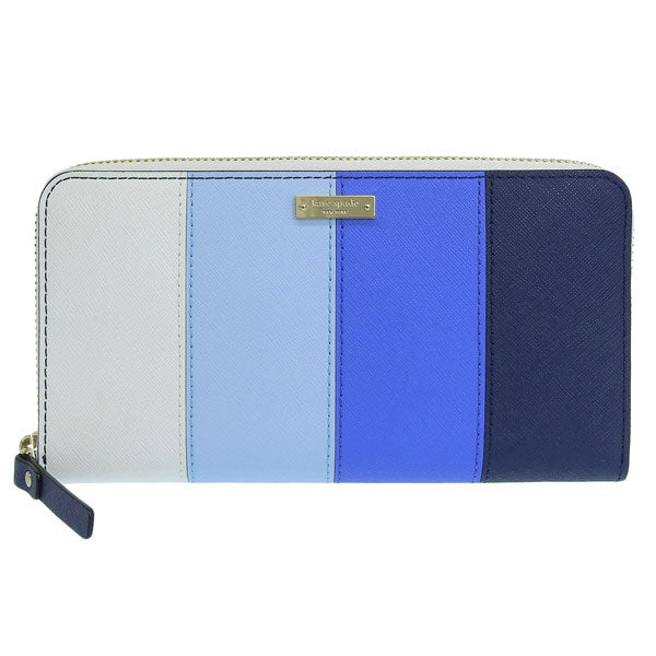 ケイトスペード KATE SPADE ラウンドファスナー長財布 レディース オーシャンブルーマルチ レザー pwru4975-416