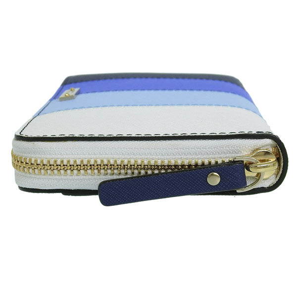 ケイトスペード KATE SPADE ラウンドファスナー長財布 レディース オーシャンブルーマルチ レザー pwru4975-416