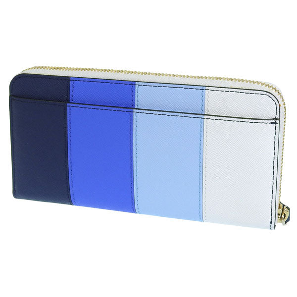 ケイトスペード KATE SPADE ラウンドファスナー長財布 レディース オーシャンブルーマルチ レザー pwru4975-416