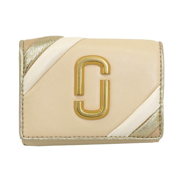 マークジェイコブス MARC JACOBS 三つ折り財布 財布 レザー ベージュマルチ レディース s160l01re21-280 一粒万倍日 母の日 土日祝も毎日発送します