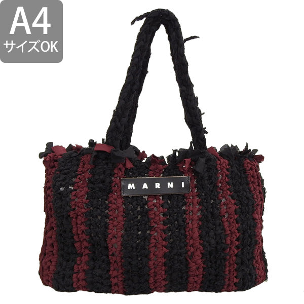 マルニ バッグ レディース トートバッグ アウトレット バーガンディー SHOPPING BAG SHMH0051A0STR79 MARNI 母の日 土日祝も毎日発送します