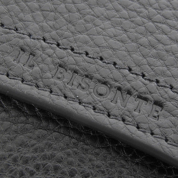 イルビゾンテ IL BISONTE 二つ折り財布 レザー ブラック メンズ レディース ssw005pvx001bk238h 父の日 一粒万倍日 母の日 土日祝も毎日発送します