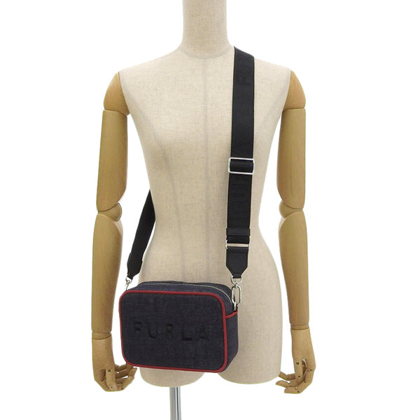 フルラ FURLA REAL MINI CAMERA CASE ショルダーバッグ バッグ デニム BLU+RUBY+NERO ブルールビーネロ ブルールビーブラック系 レディース wb00243ax07960613s レディース 女性 プレゼント ブランド ギフト 新生活 母の日 土日祝も毎日発送します