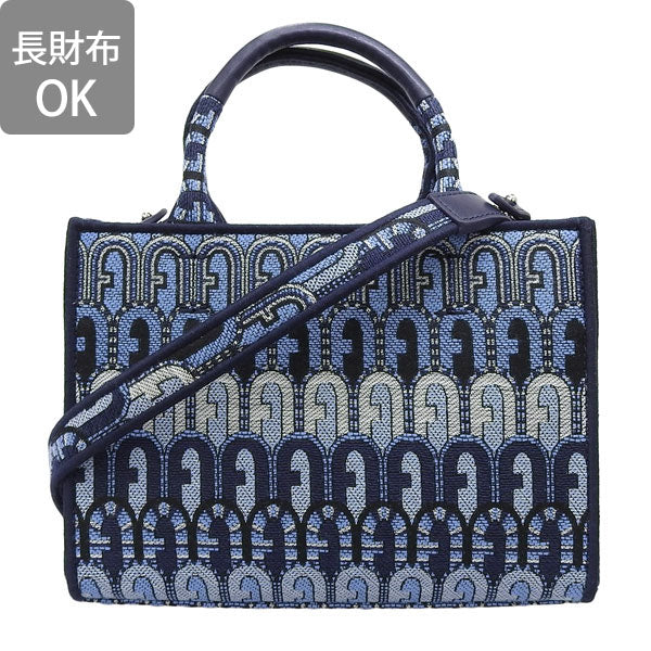 フルラ FURLA OPPORTUNITY MINI TOTE ショルダーバッグ 2WAY バッグ ジャカード ブルーデニムマルチ レディース wb00352ax0777tde00 レディース 女性 プレゼント ブランド ギフト 母の日 土日祝も毎日発送します