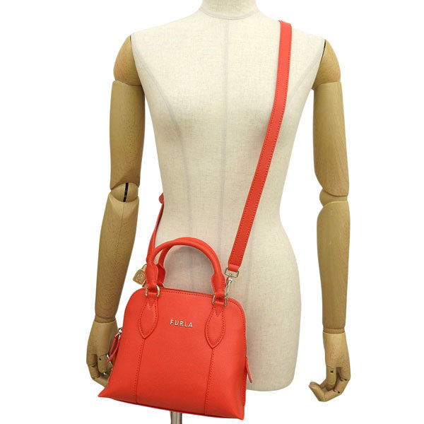 フルラ バッグ レディース 2WAY ショルダーバッグ ハンドバッグ アウトレット レザー レッド FURLA VITTORIA S DOME BAG WB00539BX030609A00