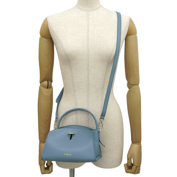 フルラ バッグ レディース 2WAY ショルダーバッグ ハンドバッグ レザー ブルー ジェネシー GENESI MINI TOTE WB00869BX00532495S FURLA