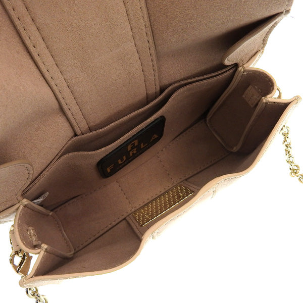 フルラ バッグ レディース チェーン ショルダーバッグ アウトレット レザー ベージュ メトロポリス METROPOLIS CROSSBODY MINI WE00527BX1709B4L00 FURLA 母の日 土日祝も毎日発送します
