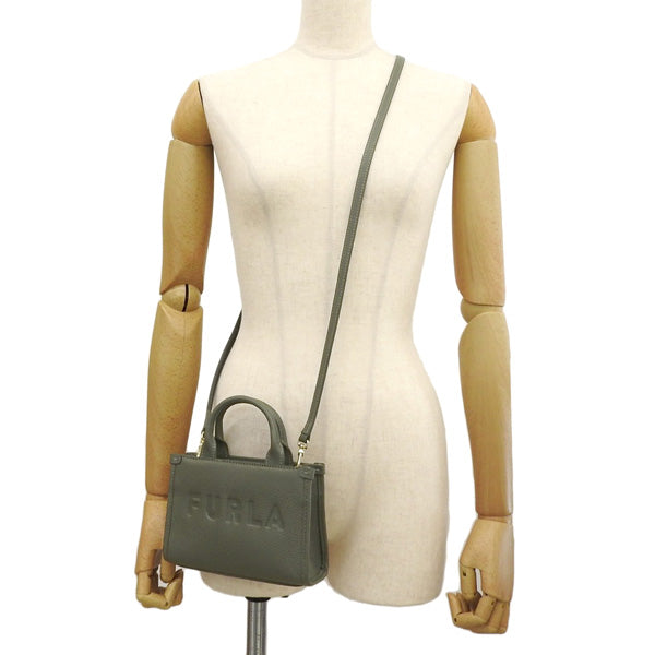 フルラ バッグ レディース ショルダーバッグ トートバッグ 2WAY アウトレット マイクロバッグ 小さめ ミニ コンパクト レザー グリーングレー NIOBE-TOTE MICRO BAG WE00536BX09292376S FURLA