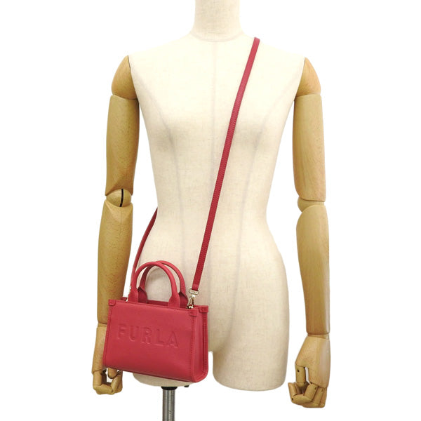 フルラ バッグ レディース ショルダーバッグ トートバッグ 2WAY アウトレット マイクロバッグ 小さめ ミニ コンパクト レザー ダークピンク NIOBE-TOTE MICRO BAG WE00536BX09299G000 FURLA