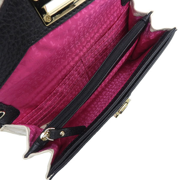 ケイトスペード KATE SPADE ショルダー付ウォレット ブラック×オフホワイト レザー wkru3111-018 アウトレット