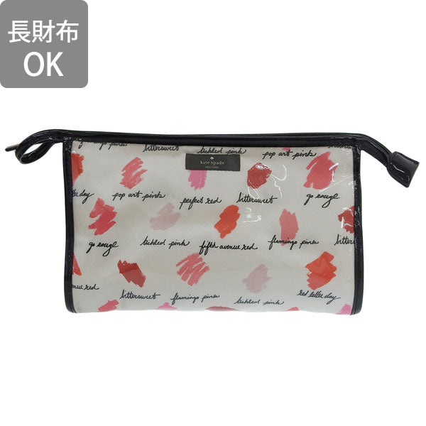ケイトスペード コスメポーチ 化粧ポーチ トラベルポーチ レディース ホワイトマルチ lilac court medium heddy WLRU2143-978 KATE SPADE