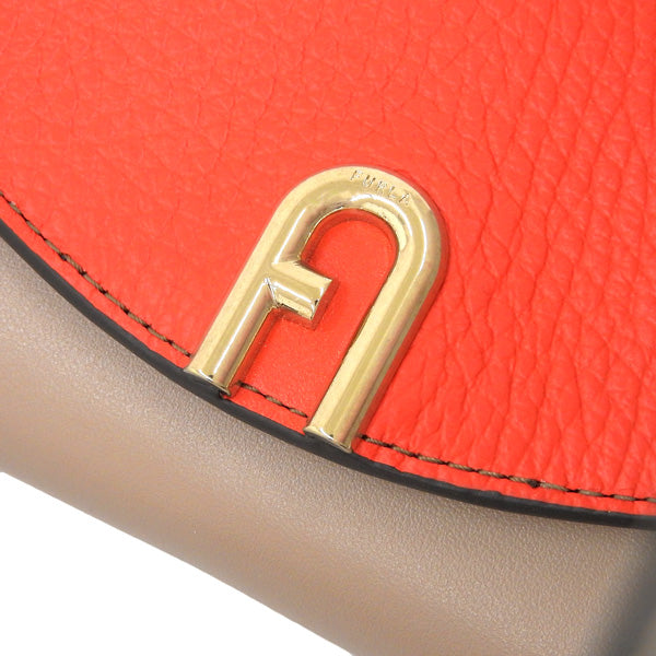 フルラ 財布 レディース 三つ折り財布 アウトレット レザー ベージュ×オレンジ プリムラ FURLA PRIMULA TRIFOLD COMPACT M WALLET WP00217BX00531656S