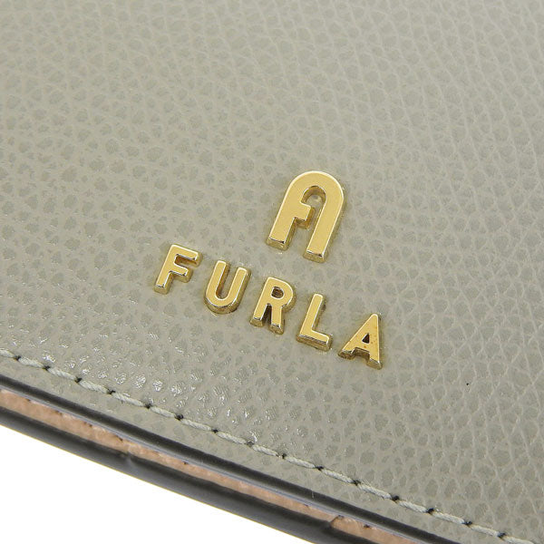 フルラ 財布 レディース 二つ折り財布 アウトレット レザー グレー×ベージュ カメリア FURLA CAMELIA S COMPACT WALLET BIFOLD COIN WP00304ARE0003573S