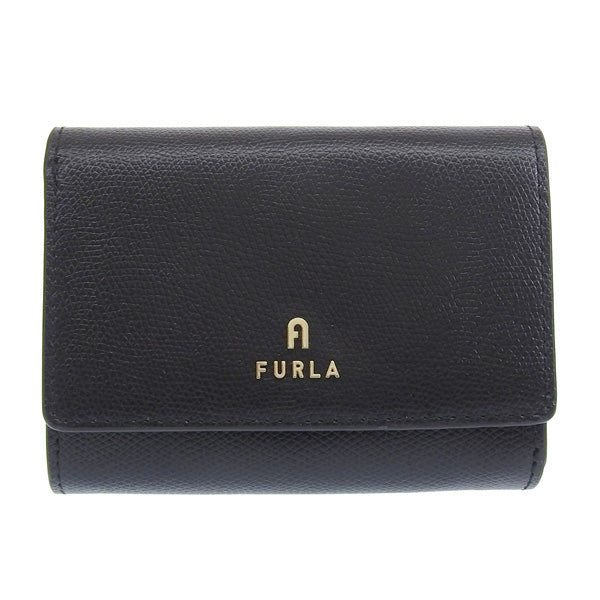 フルラ 財布 レディース 二つ折り財布 レザー ブラック FURLA CAMELIA M COMPACT WALLET FLAP WP00325ARE000O6000 FURLA