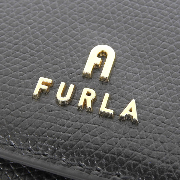 フルラ 財布 レディース 二つ折り財布 レザー ブラック FURLA CAMELIA M COMPACT WALLET FLAP WP00325ARE000O6000 FURLA