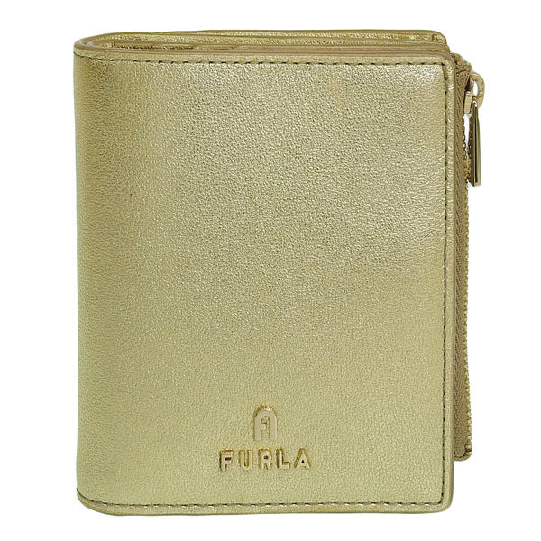 フルラ 財布 レディース 二つ折り財布 アウトレット レザー ゴールド カメリア FURLA CAMELIA S COMPACT WALLET WP00389BX2658CGD00