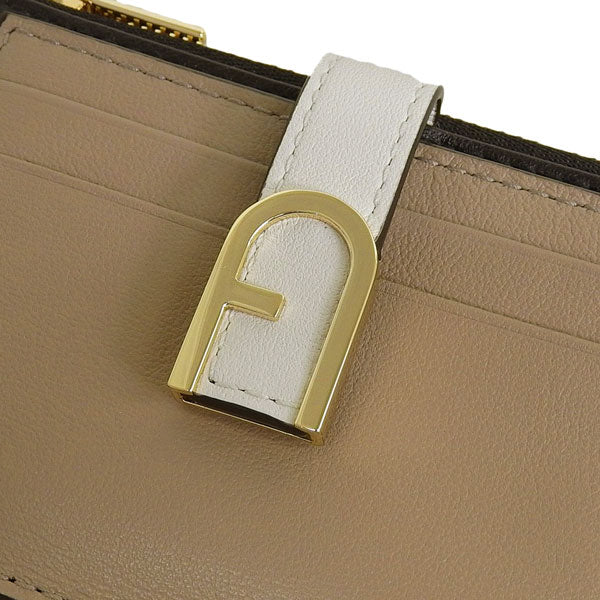 フルラ カードケース レディース パスケース 定期入れ コインケース 小銭入れ レザー ベージュ×ブラック フロー FLOW M CARD CASE WP00403BX27252031S FURLA