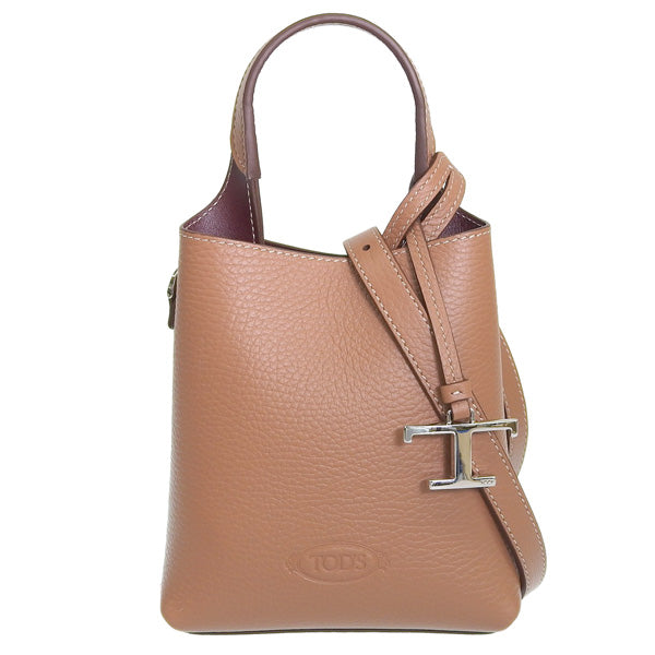 トッズ バッグ レディース ハンドバッグ 2WAY ショルダーバッグ レザー ブラウン APA P. TELEF. PEND. T TRAC PEL MICR XBWAPAT9000QRI9P13 TOD'S 母の日 土日祝も毎日発送します
