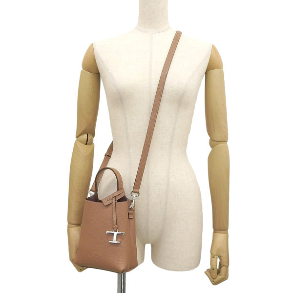 トッズ バッグ レディース ハンドバッグ 2WAY ショルダーバッグ レザー ブラウン APA P. TELEF. PEND. T TRAC PEL MICR XBWAPAT9000QRI9P13 TOD'S 母の日 土日祝も毎日発送します