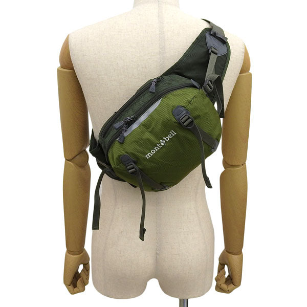 モンベル バッグ メンズ レディース ボディバッグ ウエストバッグ ナイロン グリーン トレールランバーパック Trail Lumbar Pack4 1133198THYM mont-bell