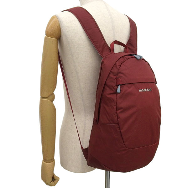 モンベル バッグ メンズ レディース リュックサック 15L ナイロン ワインレッド ポケッタブル デイパック15 1133472WRD mont-bell A4対応