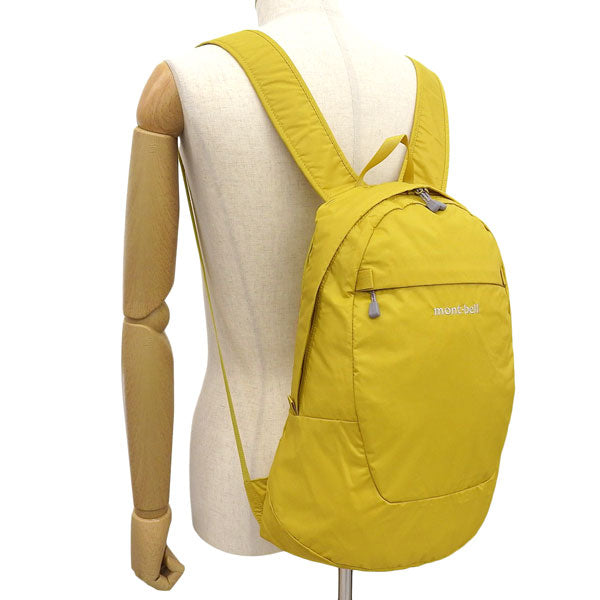 モンベル バッグ メンズ レディース リュックサック 15L ナイロン イエロー ポケッタブル デイパック15 1133472YL mont-bell A4対応