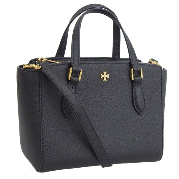 トリーバーチ バッグ レディース トートバッグ アウトレット ブラック EMERSON MINI TOP ZIP TOTE 138366-001 TORY BURCH