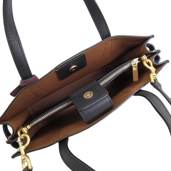 トリーバーチ バッグ レディース ハンドバッグ レザー ブラック ROBINSON SMALL SATCHEL 143194-001 TORY BURCH