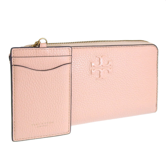 トリーバーチ 財布 レディース ラウンドファスナー長財布 アウトレット レザー ライトピンク テア THEA ZIP CONTINENTAL WALLET 146471-654 TORY BURCH