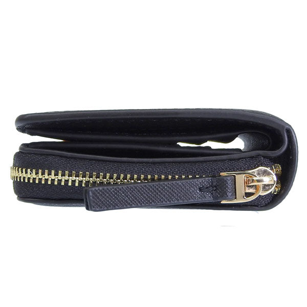 トリーバーチ 財布 レディース 二つ折り財布 アウトレット レザー ブラック エマーソン EMERSON MINI WALLET 147606-001 TORY BURCH