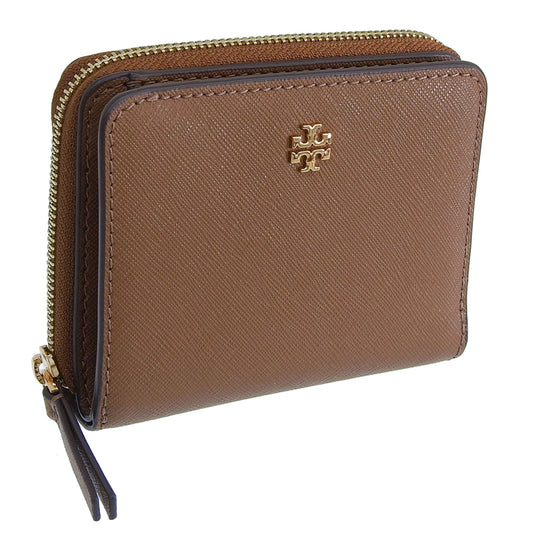 トリーバーチ 財布 レディース 二つ折り財布 アウトレット レザー ブラウン エマーソン EMERSON MINI WALLET 147606-909 TORY BURCH