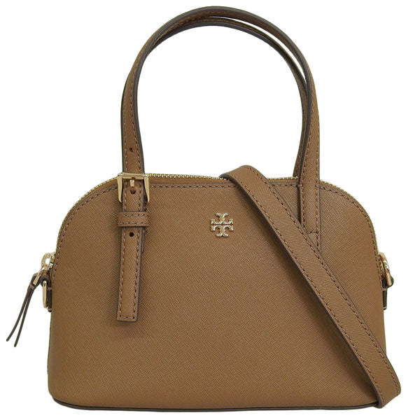 トリーバーチ バッグ レディース 2WAY ショルダーバッグ ハンドバッグ アウトレット ブラウン EMERSON DOME SATCHEL 149694-909 TORY BURCH
