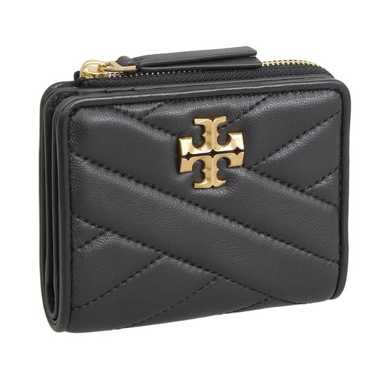 トリーバーチ 財布 レディース 二つ折り財布 OS レザー ブラック KIRA CHEVRON BI-FOLD WALLET 153121-001 TORY BURCH