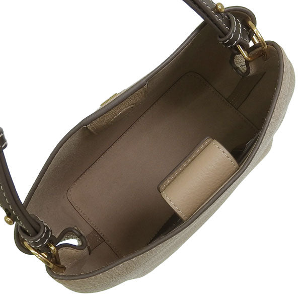 トリーバーチ バッグ レディース ショルダーバッグ ハンドバッグ 2WAY アウトレット レザー ベージュ FELIX COLOR-BLOCK BUCKET BAG 153436-200 TORY BURCH