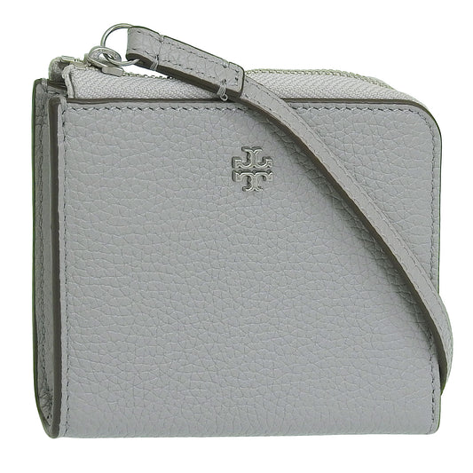 トリーバーチ 財布 レディース 二つ折り財布 アウトレット レザー グレー BLAKE MINI WALLET 156119-029 TORY BURCH