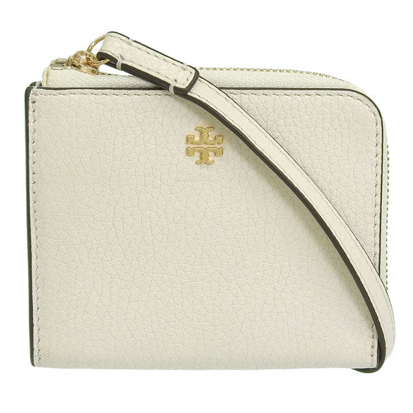 トリーバーチ 財布 レディース 二つ折り財布 アウトレット レザー ホワイト BLAKE MINI WALLET 156119-103 TORY BURCH